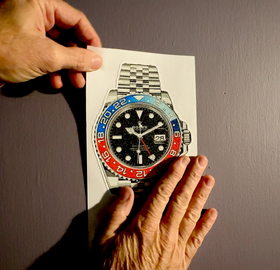 Rolex Watch Sticker Decal Textured Wall Poster Graphic Removable ...