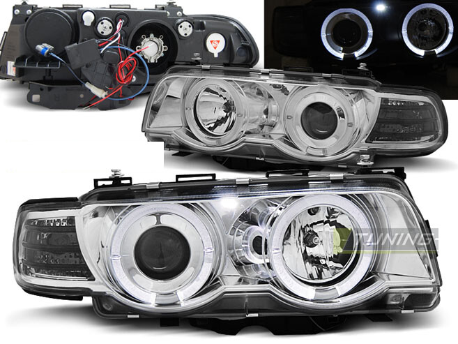 Projecteurs pour BMW E38 7 Série 1998-2001 Yeux d'Ange Chrome Xenon FreeShip SV Projecteurs pour BMW E38 7 Série 1998-2001 Yeux d'Ange Chrome Xenon FreeShip SV