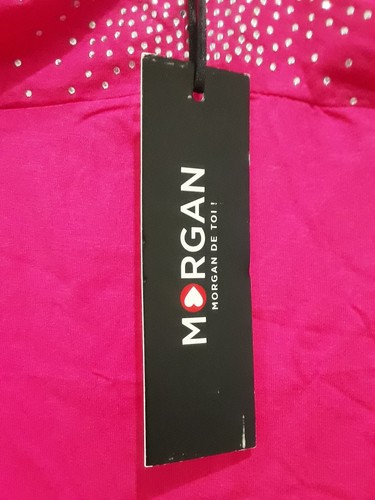 Morgan Label Top Tiny Sequins Pink Size UK 12 Boob Tube Style Stretch New Tags - Picture 7 of 13