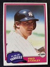 1981 Topps Baseball Card #281 Fred Stanley New York Yankees NmMt Free Shipping!