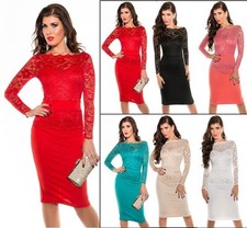 Koucla Ladies Elegant Dress Cocktail Dress Party Evening Dress Sheath Dress Lace