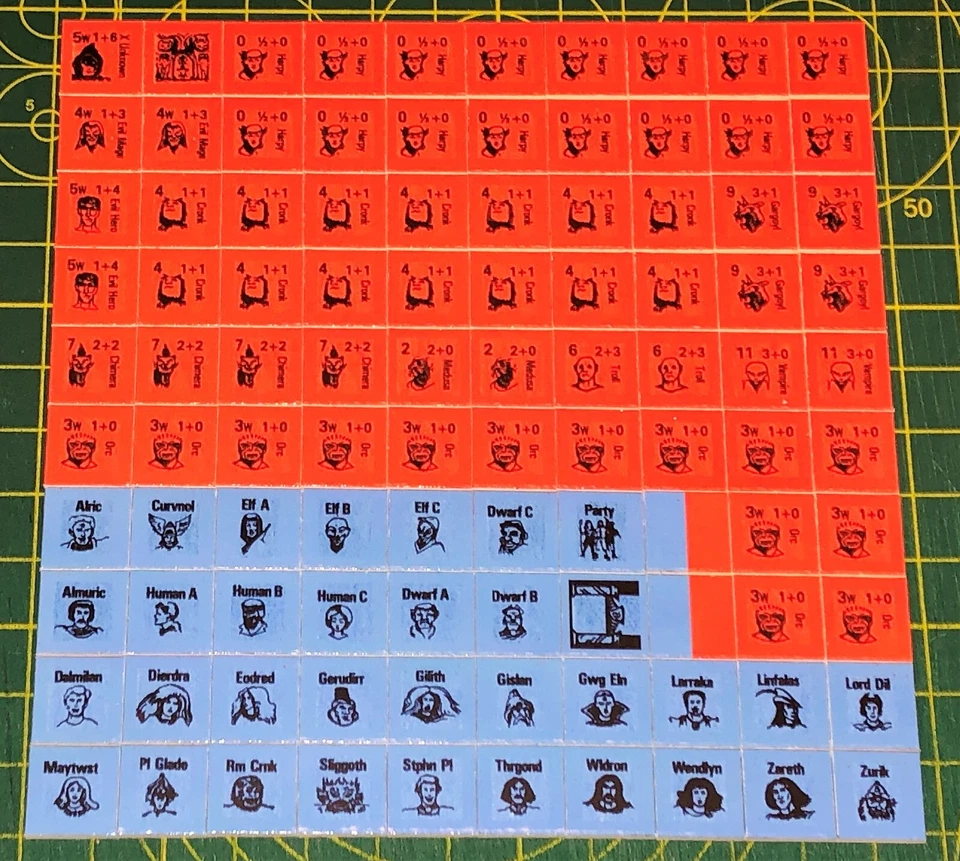 Citadel of Blood, Fantasy, from Ares #05, complete game,  Solo, 200 counters - Image 3 of 4