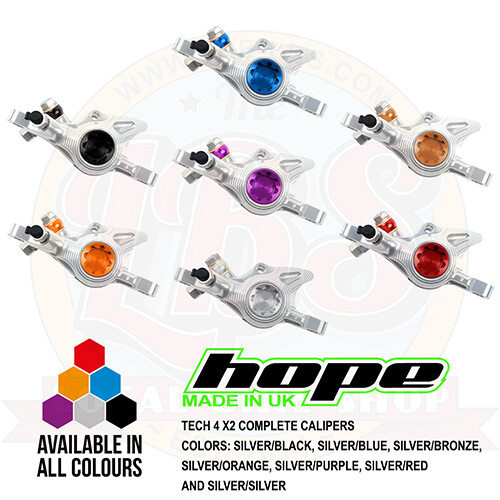Hope Tech 4 X2 Brake Complete Calipers HBSPC82 - All Colors - New