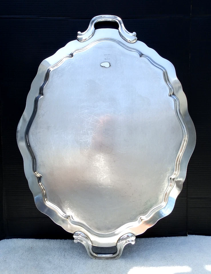 Bandeja enchapada en plata Winthrop vintage REED & BARTON 1795/25 29 1/2" X 21" Foto 4 de 4