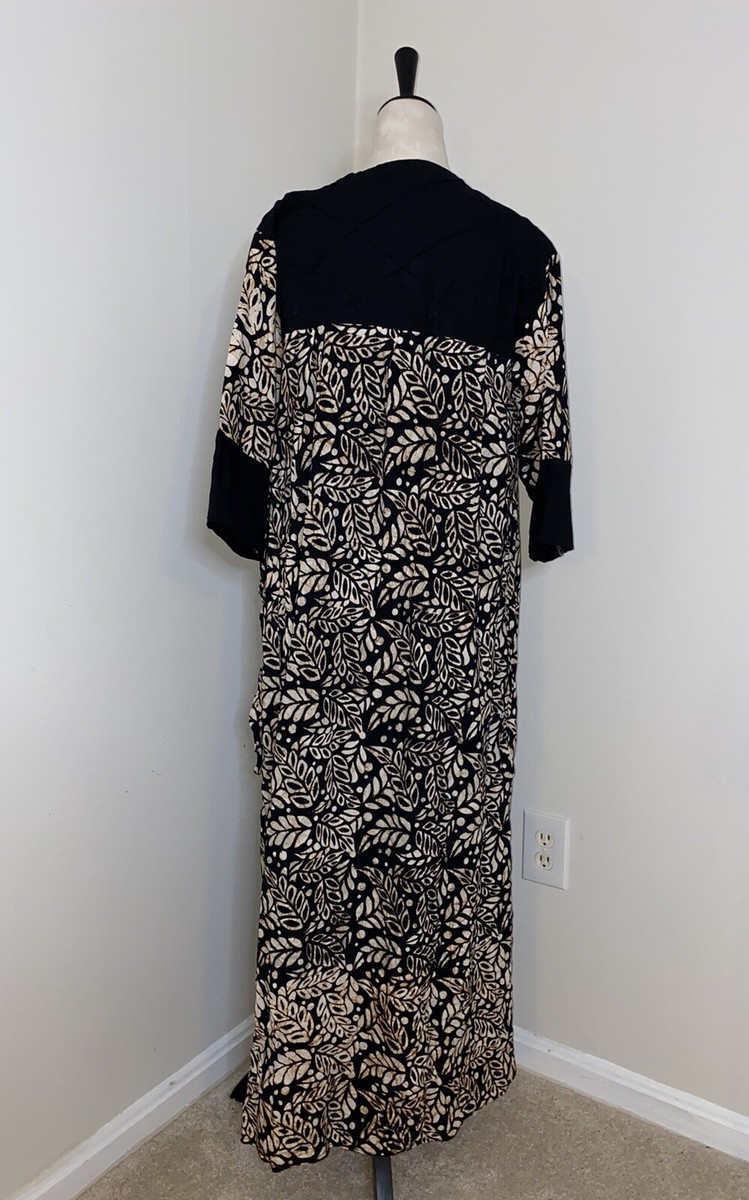 chinese dress ladies Indonesia Batik Pattern Tank Maxi Dress Blue Version LT01