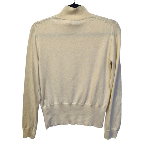 J. Crew Silk-Blend Mockneck Pullover Sweater with Ribbed Trim Size Small BD412 - Picture 3 of 10