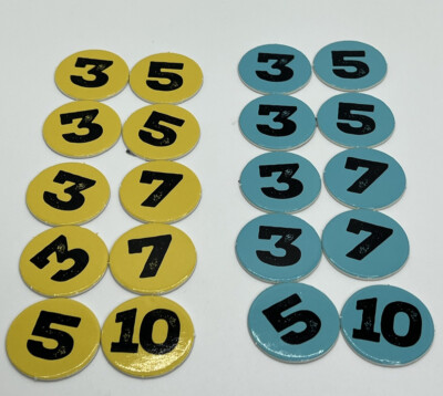 Original Tiny Hands Challenge Game - 20 NUMBERED CHIPS - ONLY REPLACEMENT PIECES