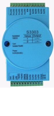 16 channels isolated digital  output IO modules modbus rtu RS485 modules