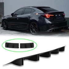 For Mazda 3 5 6 CX-3 CX-5 Rear Bumper Lip Diffuser Spoiler Splitter Shark 10-Fin