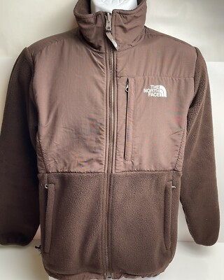 The North Face Jacket Women’s Med Brown Polartec Fleece Full Zip Hiking  Outdoors