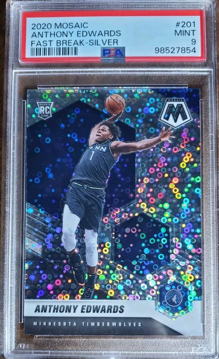 2020-21 Panini Mosaic - Rookie Silver Fast Break Prizm #201 Anthony Edwards