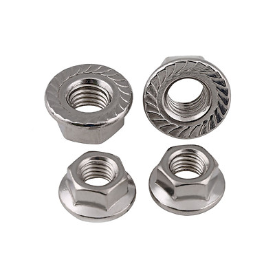 Flange Serrated Nuts 304 A2 Stainless Steel Hex Hexagon Nut M4 M5 M6 M8 M10 M12