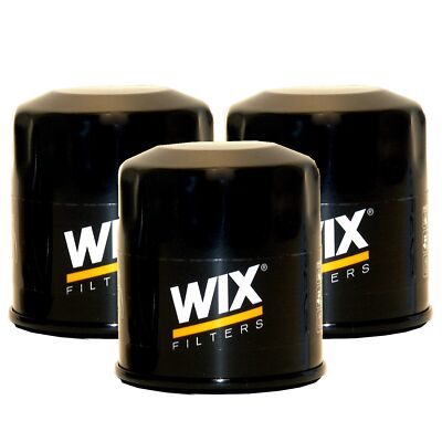 Wix Set of 3 Engine Motor Oil Filters For Chevy Infiniti Lexus Nissan Toyota