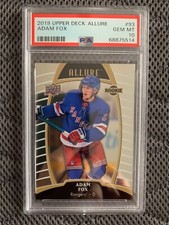 2019-20 UD Allure Adam Fox RC #93 PSA 10 Gem Mint. NY Rangers
