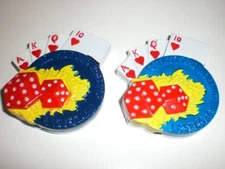 2 GAMBLING LIGHTERS (POKER, DICE, PKR CHIP)