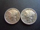 1944 S Mercury Dime Coin - 2 Coins #5