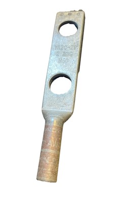 Burndy YA2C2N Two Hole Hylug Code Conductor Long Barrel Compression Terminal