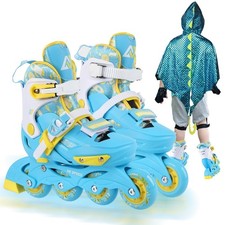 Inline Skates, Adjustable Children Inline Skates with Light up Wheels for Kid...