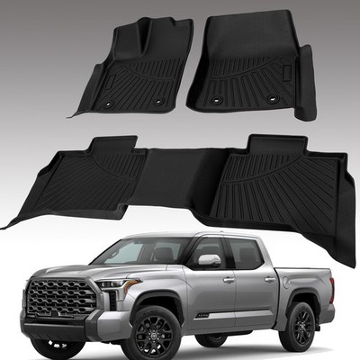 TPE Floor Mats Liners For 2022 2023 -2025 Toyota Tundra CrewMax Cab All-Weather