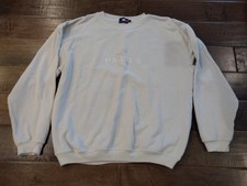 PARIS FRANCE Women's cream oversized Pullover Logo Sweatshirt - M