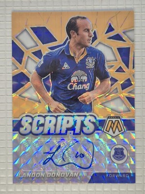 2021-22 Panini Mosaic EPL - Landon Donovan - Scripts - Auto - Gold /50 - Everton