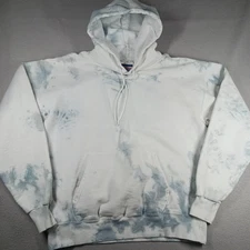 Vintage 90s Tie Dye Hooded Sweatshirt Hanes Ultimate Cotton Printpro Sz M 38/40