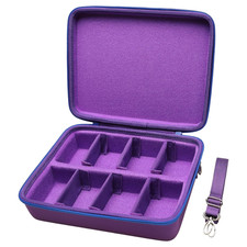 LTGEM Purple Card Game Case for 2500 Cards with Dividers Strap