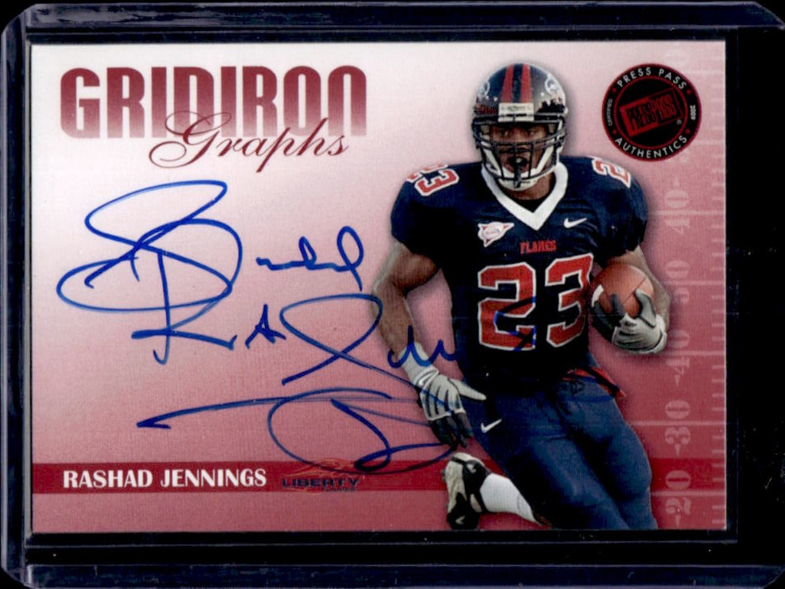 Rashad Jennings Press Pass Se Gridiron Graphs Gold #GGRJ Red