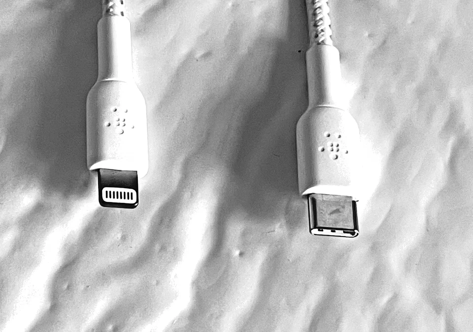 Belkin Boost Charge trenzado USB-C a 8 pines - 3,3 pies - blanco Foto 2 de 2