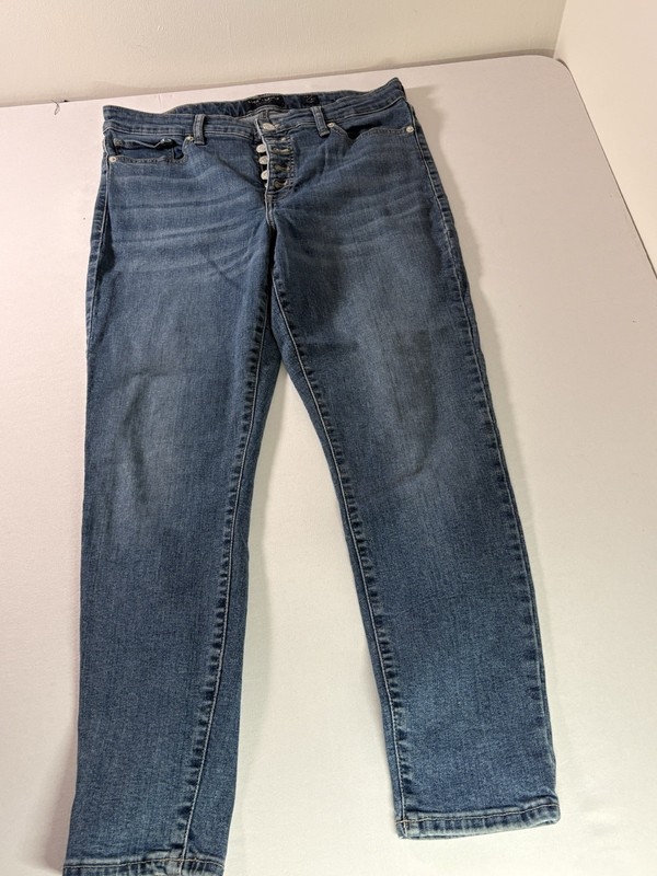 Lucky Brand Jeans Womens 12/31 High Rise Skinny Bridgette Button Fly Boho(BC7)