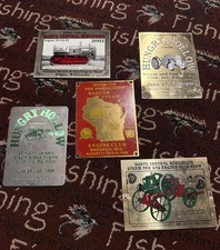 Lot Of 5 Wisconsin Steam Engine Hit & Miss Antique Tractor Show Exhibitor Plaque
