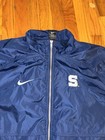 Penn State Nike Team Jacket Mens Large Navy Track Windbreaker Zip Up Swoosh — photo 5