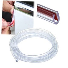 Car Door Edge Guards Clear, 16Ft Rubber Seal Protector U Shape Edge 16Ft Clear 