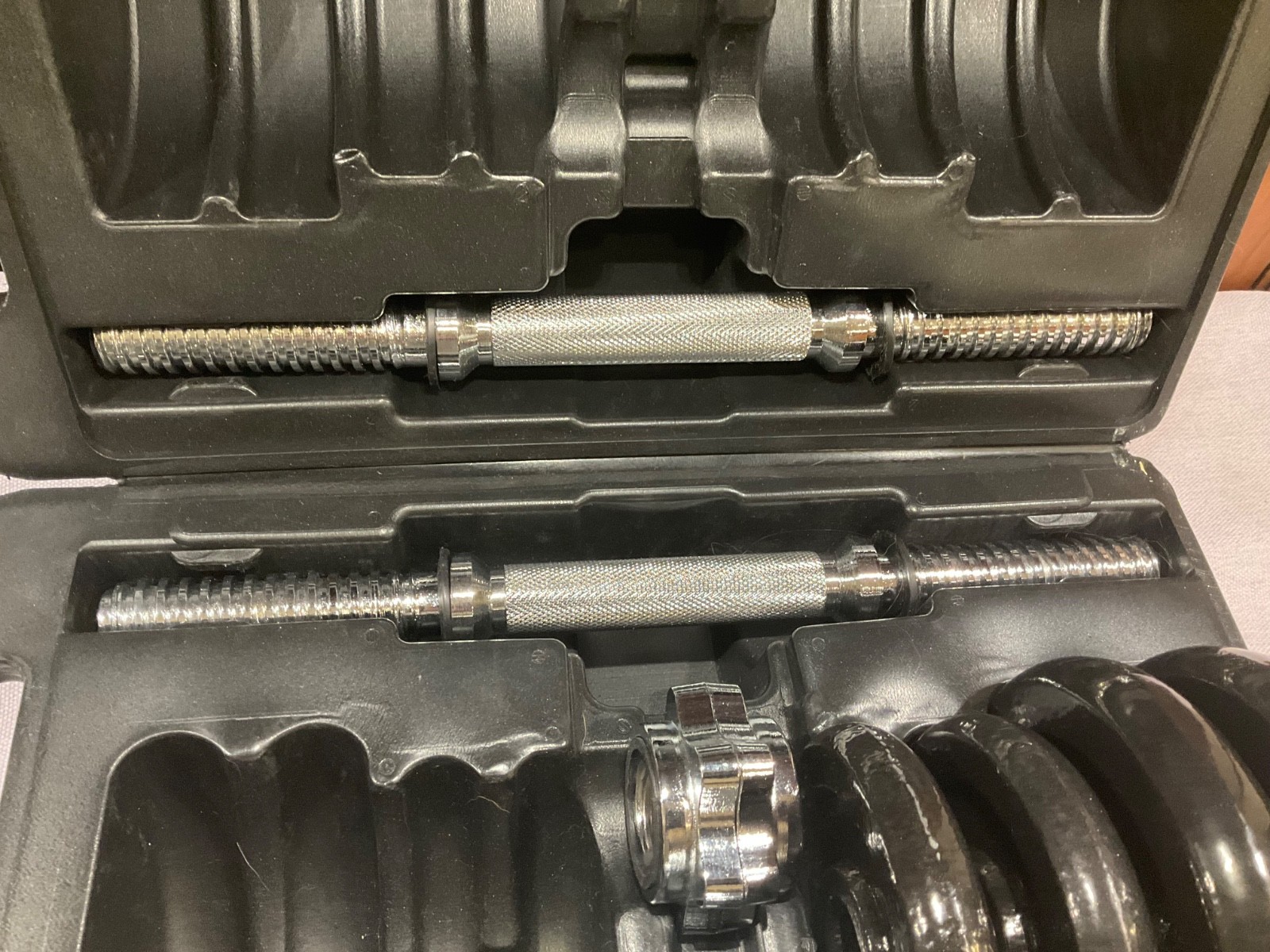 CAP Barbell 30 Pound adjustable Cast iron Dumbbell set with case