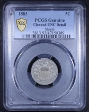 1883 Shield Nickel - 5c PCGS UNC Details - Affordable Example!