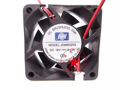1PC JSL JDM6025S 0.13A 18V 6025 6CM two wire cooling fan #pk