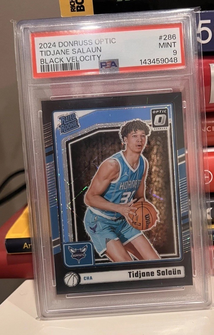TIDJANE SALAUN 2024 OPTIC RATED ROOKIE Black Velocity #’d 20/39 PSA 9 HG120