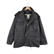 Vintage MIL-TEC M65 Field Jacket Lined Combat Black Size L