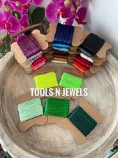 BOGO 1mm Bugtail Satin Cord Card Nylon Macrame Friendship Bracelet Choose 2x50ft