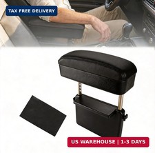 Car Armrest Storage Box, Adjustable Height Car Seat Gap Filler Organizer and Elb