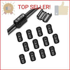 EMI RFI Noise Filter Cable Ring, Roctee 12 Pcs Ferrite Choke Snap On Noise Suppr