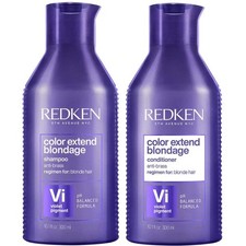 Image of REDKEN COLOUR EXTEND BLONDAGE DUO (2 X 300ML) SHAMPOO & CONDITIONER PURPLE NEW