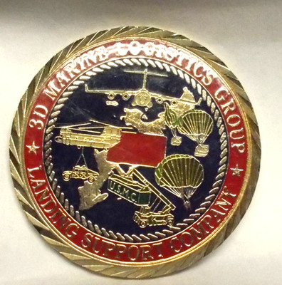 USMC 3D Marine Logistics Group Landing Support Company Challenge Coin