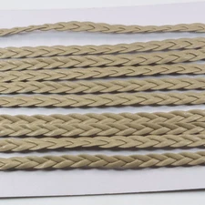 11 Yards Khaki Flat Braided Bolo Faux Leather String Jewelry Cord Rope Trimming