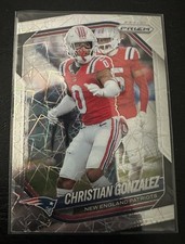 2025 Panini Prizm Lazer Parallel #176 Christian Gonzalez - Patriots Football