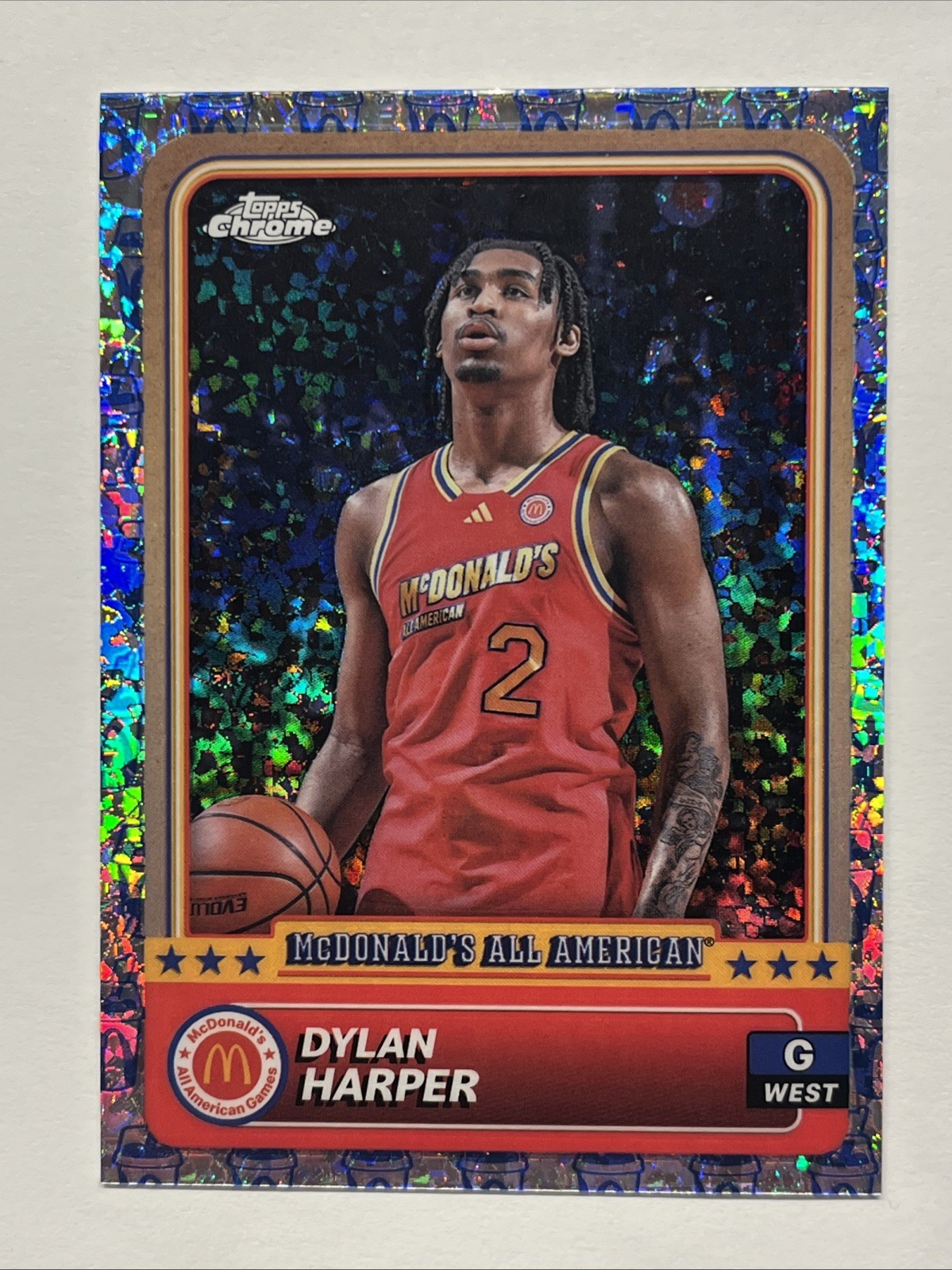 2024 Topps Chrome McDonald’s All American: #38 Dylan Harper McFlurry Refractor