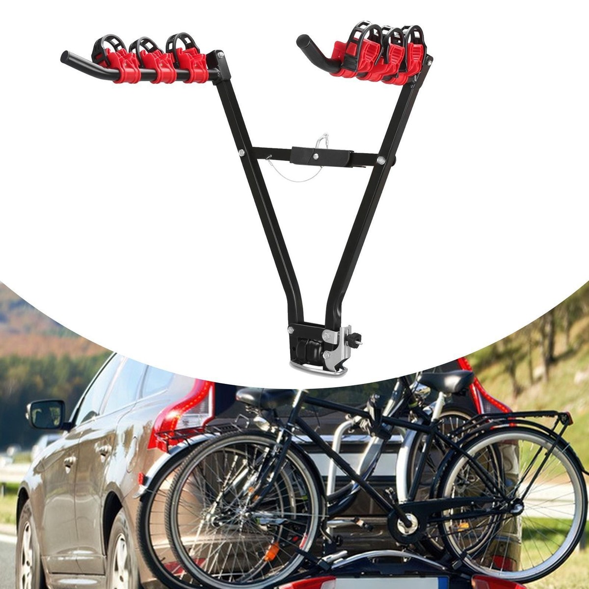 Generic Car Rear Hitch Bike Rack Tail Tow Mount 45 kilograms