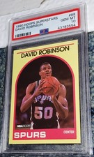 1990-91 HOOPS SUPERSTARS #88 DAVID ROBINSON SPURS RC ROOKIE HOF PSA 10 GEM MINT