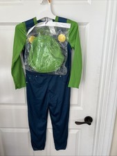 Luigi Super Mario Kids Halloween Costume Size Small 4 -6