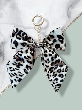 Animal Print Bow Keychain, Bag Charm, Purse Charm - NEW